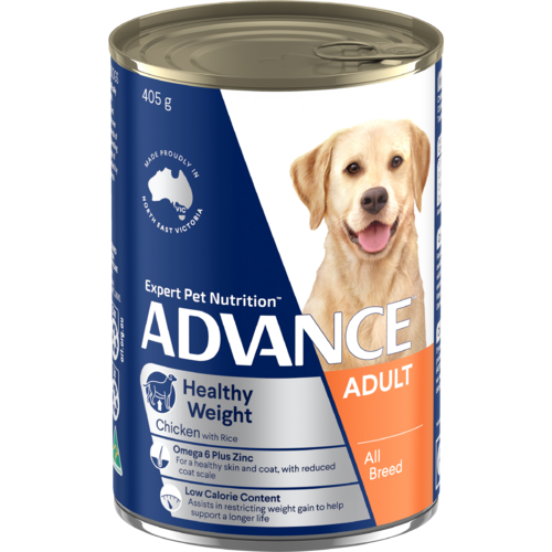 Advance Adult Weight Control Wet Dog Food Chicken w/ Rice 12 x 405g