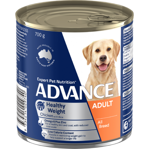 Advance Weight Control Wet Dog Food Chicken w/ Rice 12 x 700g