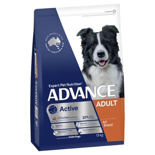 Advance Adult All Breed Active Dry Dog Food Chicken w/ Rice 13kg