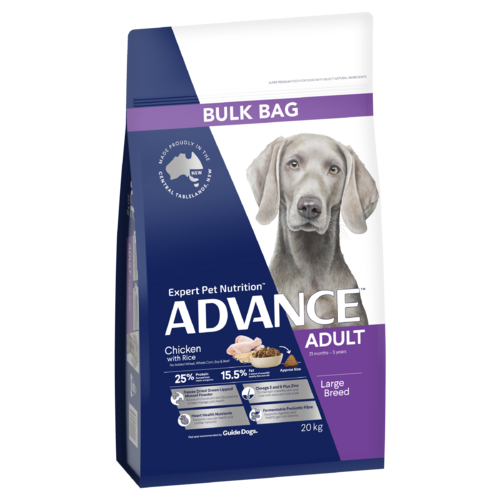 Advance Adult Large Breed Dry Dog Food Chicken w/ Rice Bulk 20kg