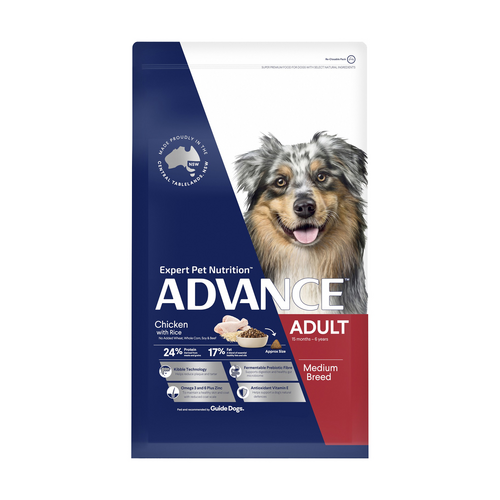 Advance Adult Medium Breed Dry Dog Food Chicken w/ Rice 3kg