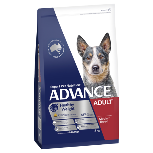 Advance Adult All Breed Weight Control Dry Dog Food Chicken w/ Rice 13kg