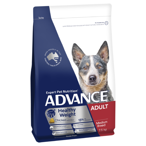 Advance Adult All Breed Weight Control Dry Dog Food Chicken w/ Rice 2.5kg