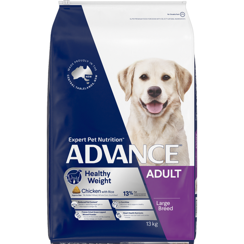 Advance Adult Large Breed Healthy Weight Dry Dog Food Chicken with Rice 13kg