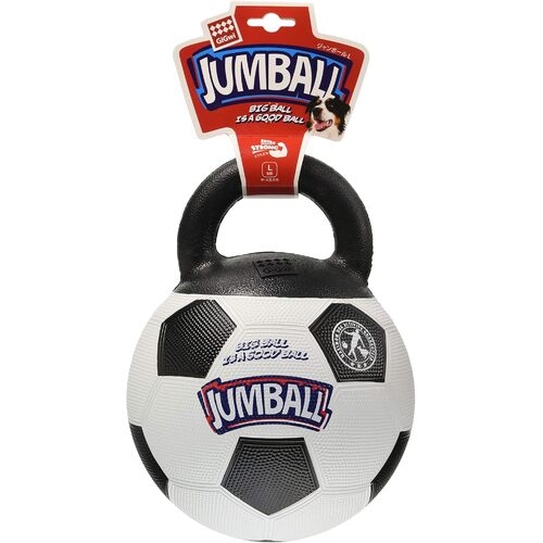 Gigwi Jumball Soccer Ball Interactive Play Pet Dog Toy Black/White
