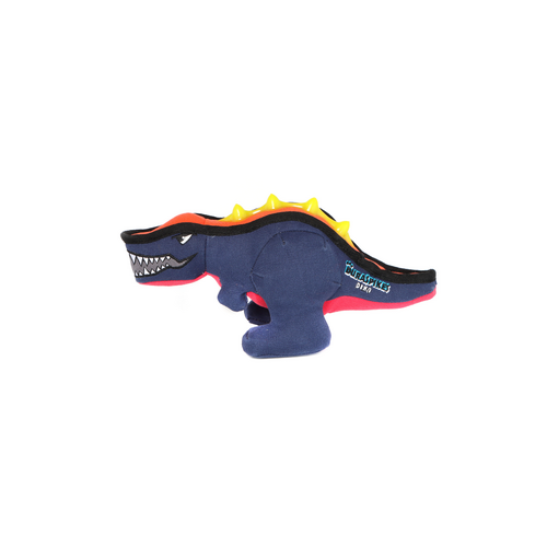 Gigwi Duraspikes Dino T-Rex Interactive Play Pet Dog Toy Navy