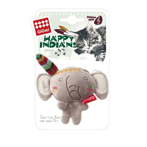 Gigwi Happy Indians Melody Chaser Elephant Interactive Cat Toy