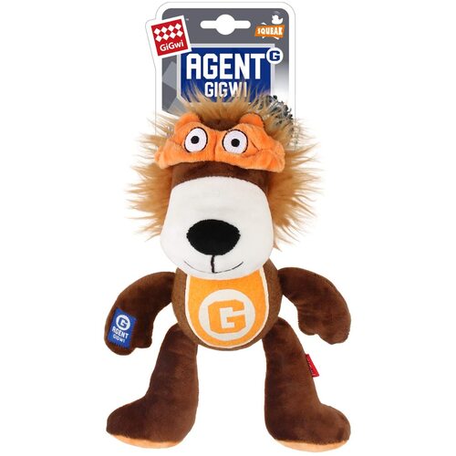 GiGwi Agent Lion Durable Indoor Play Dog Squeaker Toy