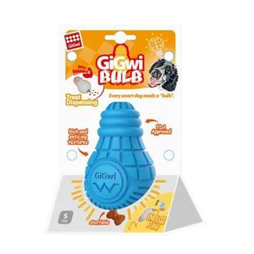 Gigwi Rubber Bulb Non-Toxic Rubber Treat Dispenser Dog Toy Small