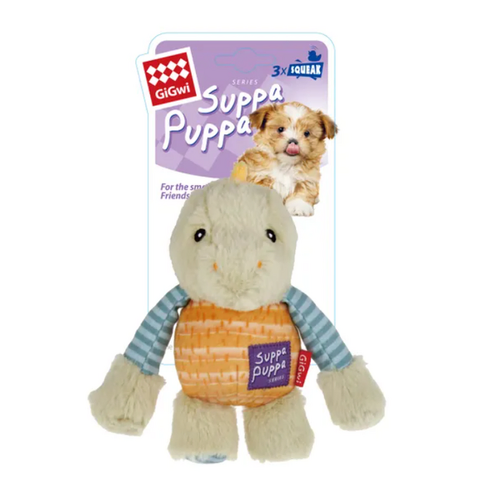Gigwi Suppa Puppa Dinosaur Interactive Play Plush Pet Dog Toy