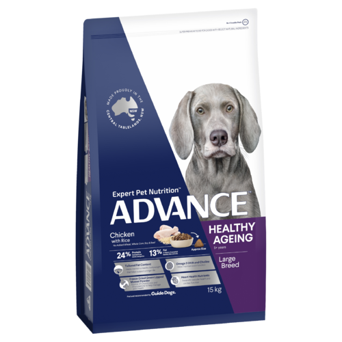 Advance Mature 8+ Large Breed Healthy Ageing Dry Dog Food Chicken w/ Rice 15kg