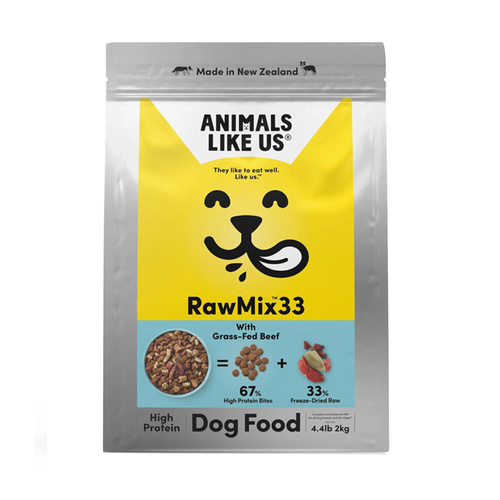 Animals Like Us RawMix33 Dry Dog Food with Grass-Fed Beef 2kg