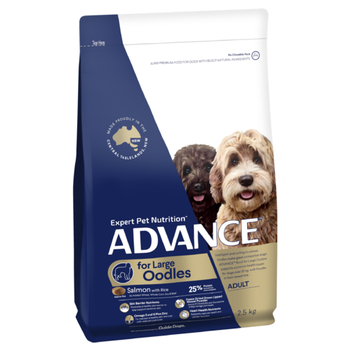 Advance Adult Large Oodles Dry Dog Food Salmon w/ Rice 2.5kg