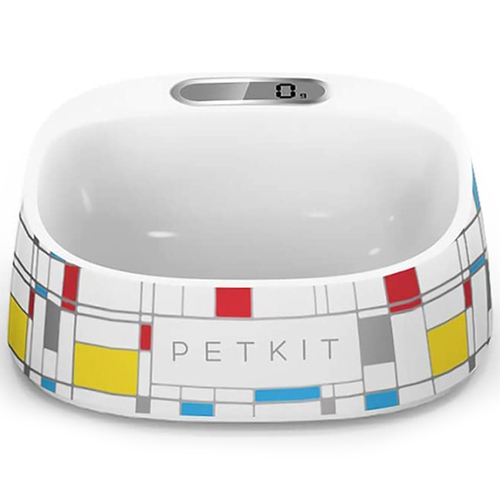 Petkit Smart Digital Pet Antibacterial Bowl Scale Mondrian Print 