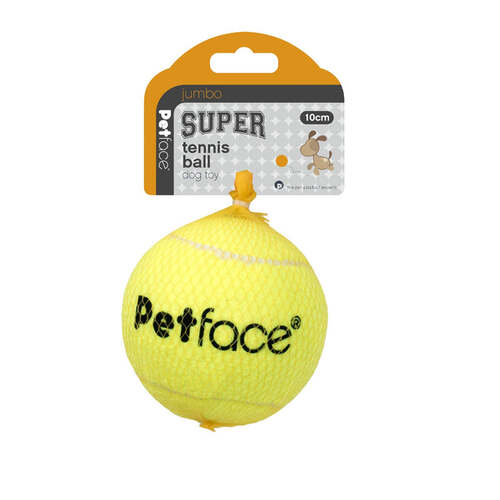 Petface Super Tennis Ball Durable Rubber Pet Dog Toy Jumbo 10cm