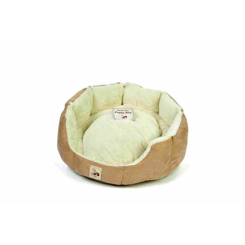 Petface Precious Paws Snuggle Plush Dog Bed with Removable Cushion 45cm