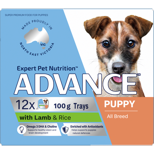 Advance Puppy All Breed Wet Dog Food Lamb with Rice Trays 12 x 100g