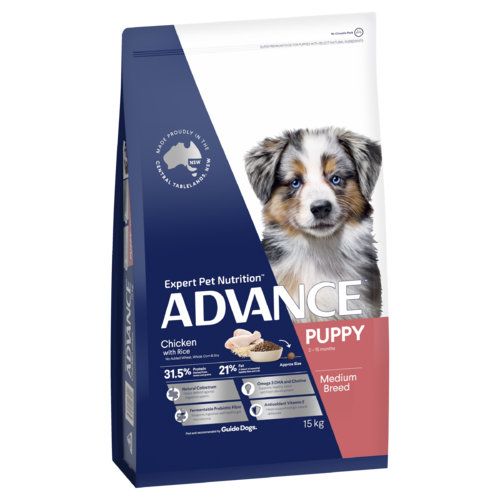 Advance Puppy Growth All Breed Dry Dog Food Chicken w/ Rice 15kg