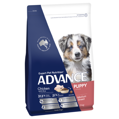 Advance Puppy Growth Medium Breed Dry Dog Food Chicken w/ Rice 3kg