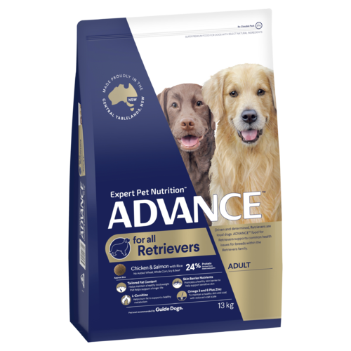 Advance Adult Retrievers Dry Dog Food Chicken & Salmon 13kg