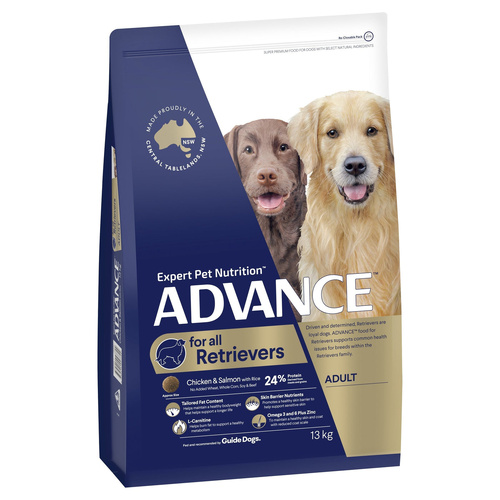 Advance Adult All Retrievers Dry Dog Food Chicken & Salmon 13kg
