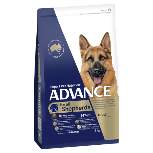 Advance Adult Shepherds Dry Dog Food Turkey w/ Rice 13kg