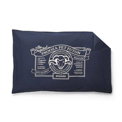 Snooza Organic Anti Allergy Dog Bed Futon Cover Blue Original Medium