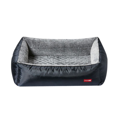 Snooza Calming Snuggler Non-Slip Faux Fur Plush Dog Bed Indigo Small