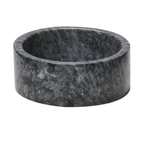 Snooza Marble Stone Chemical-Free Pet Dog Bowl Charcoal Small