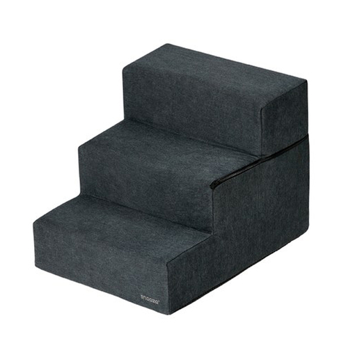 Snooza Stairs 3 Steps Non-Slip Base Grey for Small Dogs & Puppies