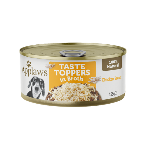 Applaws Taste Toppers in Broth Wet Dog Food Chicken Breast 16 x 156g