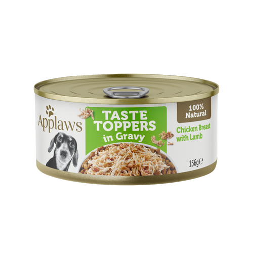 Applaws Taste Toppers in Gravy Wet Dog Food Chicken Breast with Lamb 16 x 156g