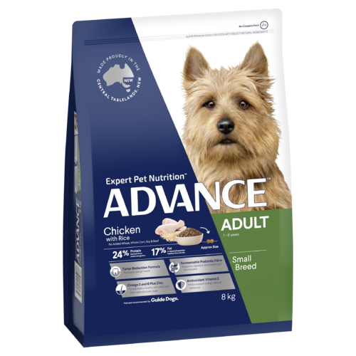Advance Adult Toy/Small Breed Dry Dog Food Chicken w/ Rice 8kg
