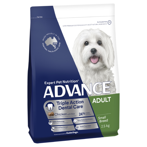 Advance Adult Small Breed Dental Care Dry Dog Food Chicken w/ Rice 2.5kg