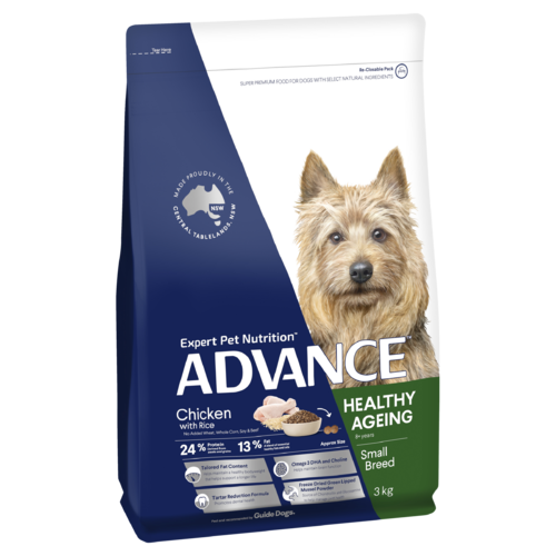 Advance Mature 8+ Small Breed Healthy Ageing Dry Dog Food Chicken w/ Rice 3kg