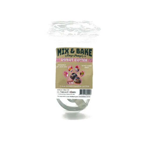 Wagalot Mix & Bake Donut Cookie Cutter with Reusable Zip Lock Bag