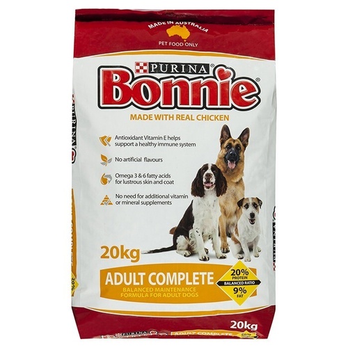 Purina Bonnie Complete Adult Dog Food All Breed Chicken 20kg 