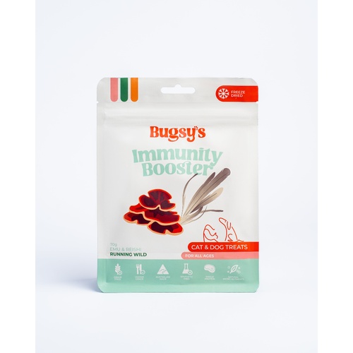 Bugsys Freeze-Dried Immunity Booster Emu & Reishi Cat & Dog Treats 70g