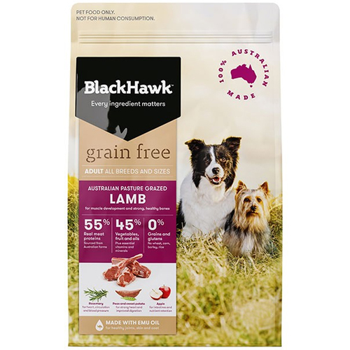 Black Hawk Adult All Breeds Grain Free Dog Food Lamb 2.5kg 