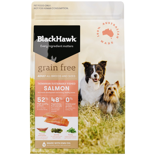 Black Hawk Adult All Breeds Grain Free Dog Food Salmon 2.5kg 