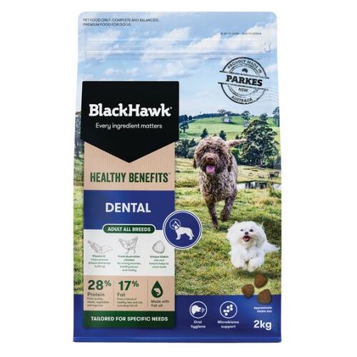 Black Hawk Adult All Breeds Healthy Benefits Dental Care Dry Dog Food 2kg