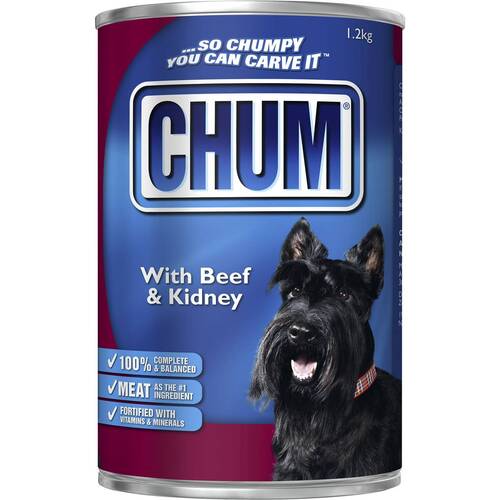Chum Adult Dog Food with Beef & Kidney 12 x 1.2kg 