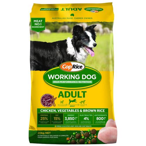 CopRice Working Dog Adult Dry Dog Food Chicken Vegetables & Brown Rice 20kg