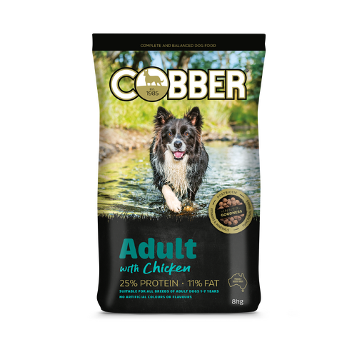 Cobber Adult 1-7 All Breeds Inner Goodness Dry Dog Food with Chicken 8kg