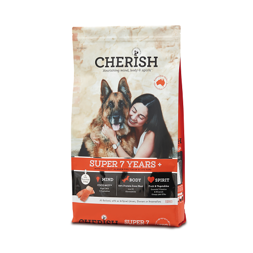 Cherish Mindful Mature Super 7+ Years Dry Dog Food with Tasmanian Salmon 15kg 