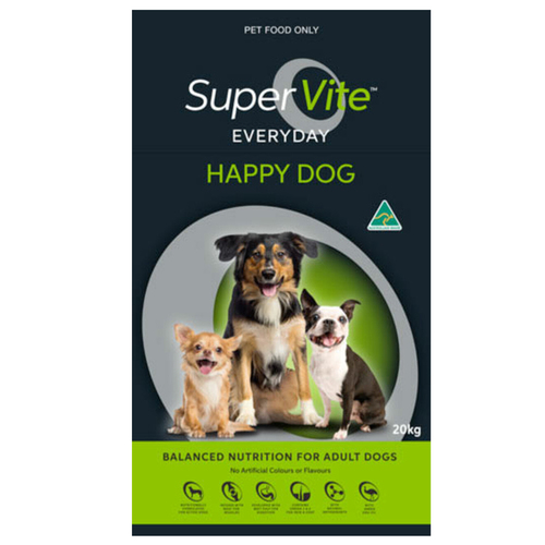 Super Vite Happy Dog Balanced Nutrition for Adult Dogs 20kg