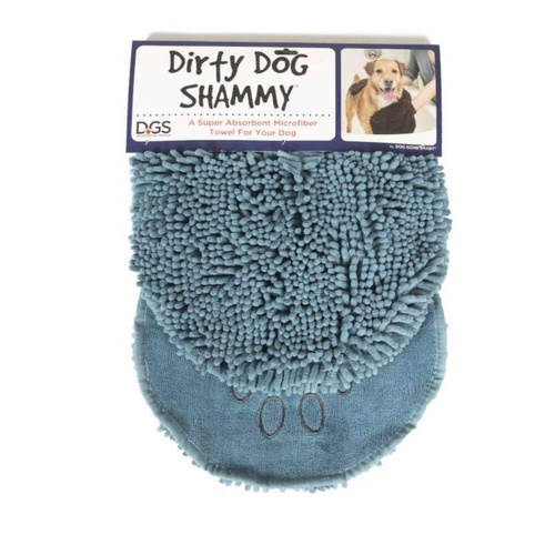 DGS Pet Dirty Dog Shammy Towel Fast Drying Pacific Blue Large