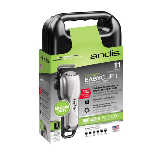 Andis Cordless EasyClip Li Adjustable Blade Pet Dog Grooming Clipper