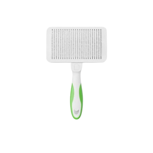 Andis Self Cleaning Slicker Brush for Dog Grooming White Lime Green