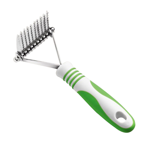 Andis Dematting Rake Stainless Steel Pet Dog Grooming Tool White Green